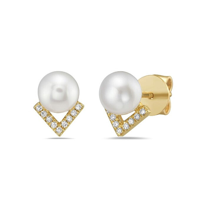 14k Yellow Gold Pearl and 