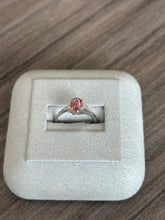 Load image into Gallery viewer, 14k White Gold Light Pink Tourmaline Diamond Ring
