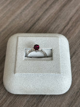 Load image into Gallery viewer, 14k White Gold Rhodalite Garnet and Diamond Ring
