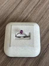 Load image into Gallery viewer, 14k White Gold Amethyst Diamond Ring
