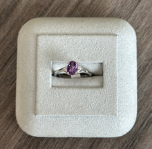 Load image into Gallery viewer, 14k White Gold Amethyst Diamond Ring
