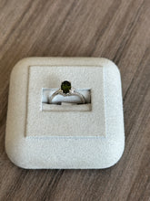 Load image into Gallery viewer, 14k White Gold Green Tourmaline Diamond Ring
