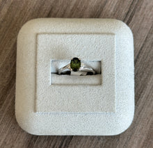 Load image into Gallery viewer, 14k White Gold Green Tourmaline Diamond Ring
