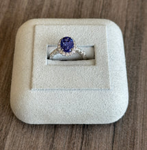 Load image into Gallery viewer, 14k White Gold Tanzanite and Diamond Ring
