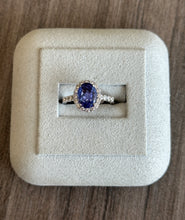 Load image into Gallery viewer, 14k White Gold Tanzanite and Diamond Ring
