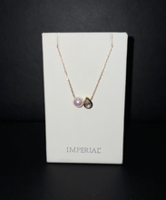 Load image into Gallery viewer, 14k Yellow Gold Akoya Pearl and Pear Shaped Diamond Necklace
