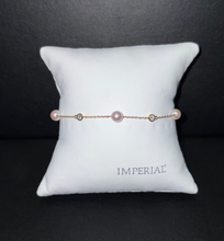 Load image into Gallery viewer, 14k Yellow Gold Akoya Cultured Pearl and Diamond Bracelet
