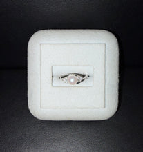 Load image into Gallery viewer, 14k White Gold Pearl and Diamond Ring
