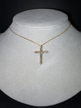 Load image into Gallery viewer, 14k Yellow Gold 1 CTW Diamond Cross Necklace
