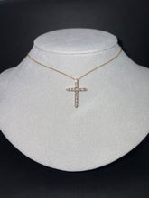 Load image into Gallery viewer, 14k Yellow Gold 1 CTW Diamond Cross Necklace

