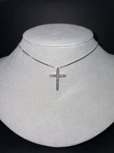 Load image into Gallery viewer, 14k White Gold 3/4 CTW Diamond Cross Necklace
