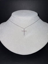 Load image into Gallery viewer, 14k White Gold 1/2 CTW Diamond Cross Necklace
