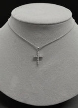 Load image into Gallery viewer, 14k White Gold 1/4 CTW Diamond Cross Necklace
