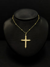 Load image into Gallery viewer, 14k Yellow Gold Diamond Cross Necklace
