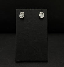 Load image into Gallery viewer, 14k White Gold White Topaz &amp; Diamond Earrings
