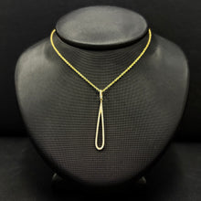 Load image into Gallery viewer, 14k Yellow Gold Diamond Tear Drop Necklace

