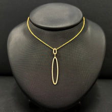 Load image into Gallery viewer, 14k Yellow Gold Diamond Double Oval Necklace
