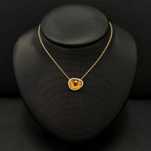 Load image into Gallery viewer, 14k Yellow Gold Citrine and Diamond Necklace
