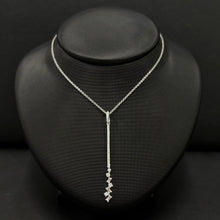 Load image into Gallery viewer, 14k White Gold Diamond Drop Necklace
