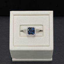 Load image into Gallery viewer, 14k White Gold Sapphire and Diamond Ring

