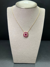 Load image into Gallery viewer, 14k Yellow Gold Ruby and Diamond Necklace
