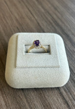 Load image into Gallery viewer, 14k Yellow Gold Diamond and Amethyst Ring
