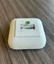 Load image into Gallery viewer, 14k White Gold Tsavorite and Diamond Ring
