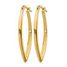 Load image into Gallery viewer, 14k Yellow Gold Fancy Pointed Hoop Earrings
