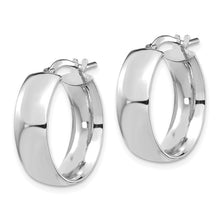 Load image into Gallery viewer, 14k White Gold 6mm High Polished Hoop Earrings
