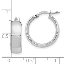 Load image into Gallery viewer, 14k White Gold 6mm High Polished Hoop Earrings
