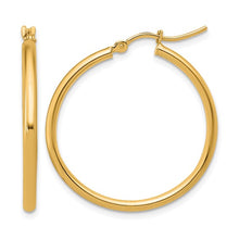 Load image into Gallery viewer, 14k Yellow Gold Polished Hoop Earrings
