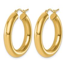 Load image into Gallery viewer, 14k Yellow Gold Polished Hoop Earrings
