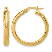 Load image into Gallery viewer, 14k Yellow Gold Medium Round Hoop Earrings
