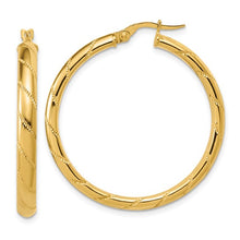 Load image into Gallery viewer, 14k Yellow Gold Large Round Hoop Earrings

