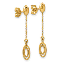 Load image into Gallery viewer, 14k Yellow Gold Double Oval Dangle Earrings
