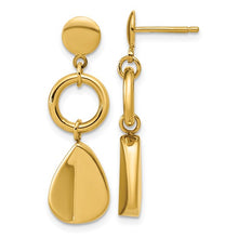 Load image into Gallery viewer, 14k Yellow Gold Fancy Dangle Post Earrings
