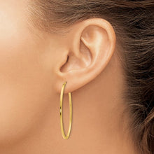 Load image into Gallery viewer, 14k Yellow Gold Polished Oval Hoop Earrings
