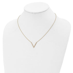 14k Yellow Gold V Shaped Bar Necklace