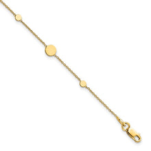 Load image into Gallery viewer, 14k Yellow Gold Polished Disc Bracelet
