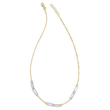 Load image into Gallery viewer, 14k Yellow and White Gold Polished Link Necklace
