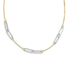 Load image into Gallery viewer, 14k Yellow and White Gold Polished Link Necklace
