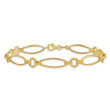 Load image into Gallery viewer, 14k Yellow Gold Diamond Cut Fancy Link Bracelet
