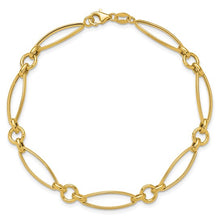 Load image into Gallery viewer, 14k Yellow Gold Diamond Cut Fancy Link Bracelet
