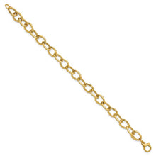 Load image into Gallery viewer, 14k Yellow Gold Twisted Fancy Link Bracelet
