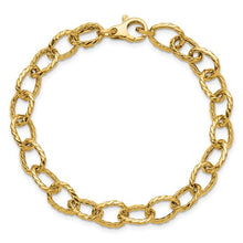 Load image into Gallery viewer, 14k Yellow Gold Twisted Fancy Link Bracelet
