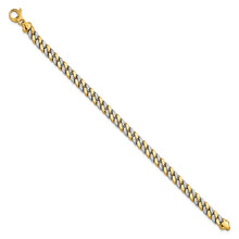 Load image into Gallery viewer, 14k Yellow and White Gold Curb Link Bracelet

