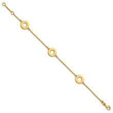 Load image into Gallery viewer, 14k Yellow Gold 7&quot; Polished Circle Bracelet
