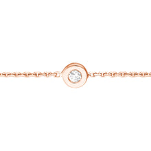 Load image into Gallery viewer, 14k Rose Gold Bezel Set Choker Necklace
