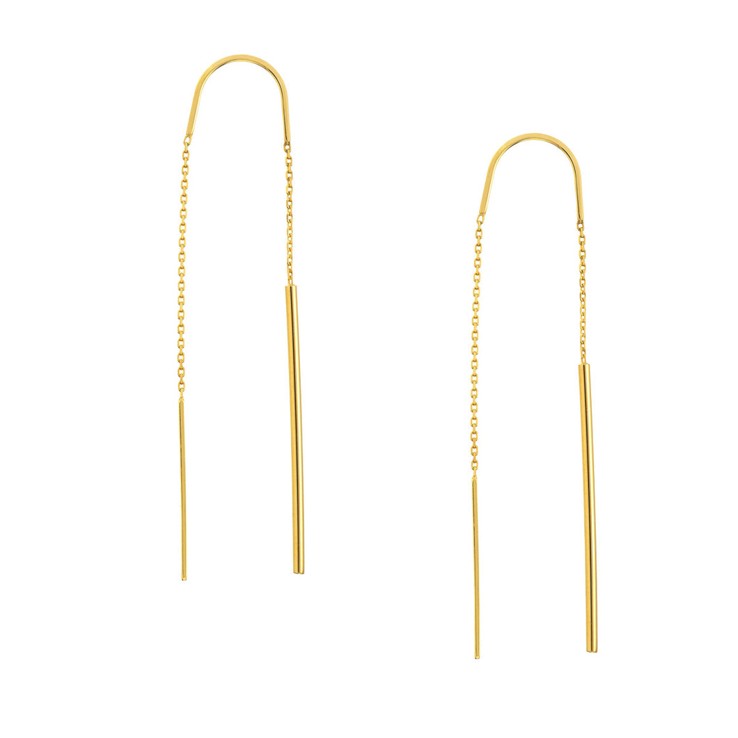 14k Yellow Gold Threader Earrings