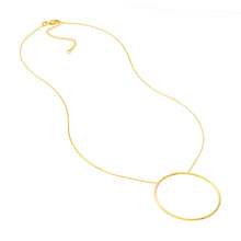 Load image into Gallery viewer, 14k Yellow Gold Circle Necklace
